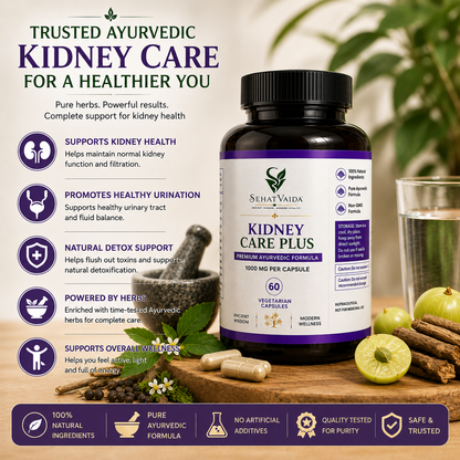 SehatVaida Kidney Care Plus – 1000 MG | 60 Vegetarian Capsules