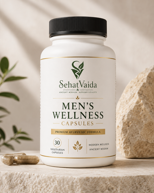 SehatVaida Men's Wellness Capsules – Premium Ayurvedic Formula | 30 Vegetarian Capsules