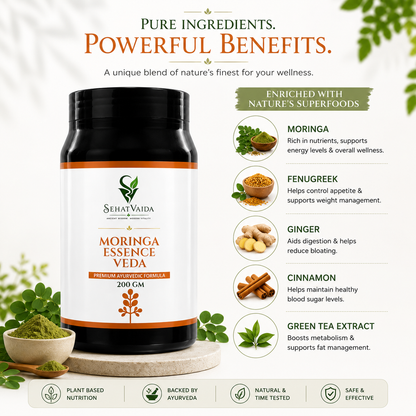 SehatVaida Moringa Essence Veda – 200 GM | Premium Ayurvedic Formula
