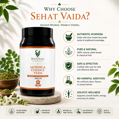 SehatVaida Moringa Essence Veda – 200 GM | Premium Ayurvedic Formula
