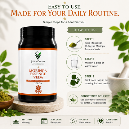 SehatVaida Moringa Essence Veda – 200 GM | Premium Ayurvedic Formula
