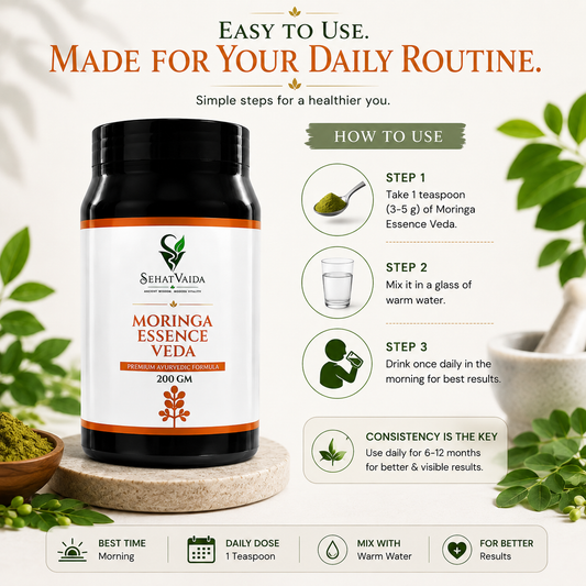 SehatVaida Moringa Essence Veda – 200 GM | Premium Ayurvedic Formula