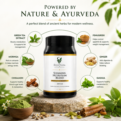 SehatVaida Slimming Nutrition Blend – 200 GM | Premium Ayurvedic Wellness Formula