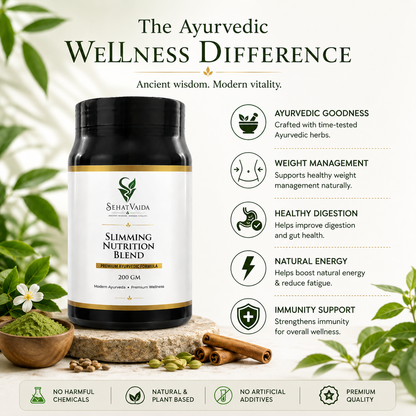 SehatVaida Slimming Nutrition Blend – 200 GM | Premium Ayurvedic Wellness Formula