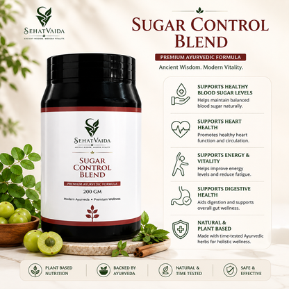 SehatVaida Sugar Control Blend – 200 GM | Premium Ayurvedic Wellness Formula